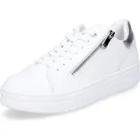 Marco Tozzi Baskets basses argent / blanc