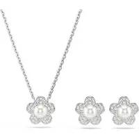 Swarovski Parure de bijoux argent / transparent / blanc perle