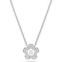Swarovski Chaîne argent / transparent / blanc perle