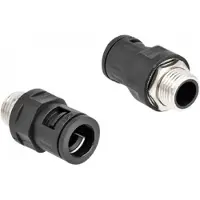 DeLOCK raccord flexible laiton M16 noir, 2 pcs -