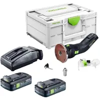 Festool OFKC 500 R3 EB-Basic : toupie d'angle sans fil 18 V 10 mm sans balais + 2 batteries 4,0 Ah + chargeur + Systainer