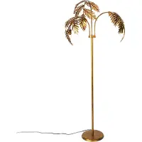 QAZQA Lampadaire intelligent doré 193 cm 3 lumières avec 3 Wifi P45 - Botanica