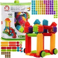 Kruzzel Bristle Blocks 192 pièces jeu de blocs de construction avec poils Jouets de motricité 20376