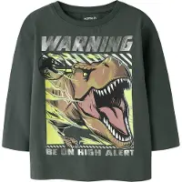 Name it T-Shirt 'NMMJim Jurassic' marron / graphite / vert gazon / argent
