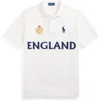 Ralph Lauren pour homme. 710B20867001 Polo d'Angleterre Classic Fit blanc (XXL), Casuel, Coton, Manche courte