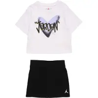 Jordan Set 'I HEART' violet pastel / noir / blanc
