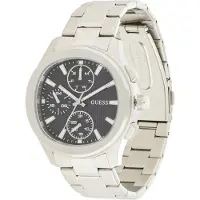 GUESS Montre à affichage analogique 'Palmer' noir / argent