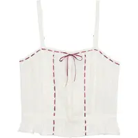 Superdry Lace Cami Sleeveless Top Blanc M Femme
