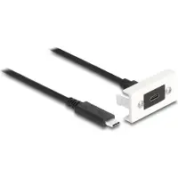 DeLOCK Easy 45 Module SuperSpeed USB 10 Gbps (USB 3.2 Gen 2) USB Type-C femelle vers USB Type-C mâle avec fouet de câble, 22,5 x 45 mm, 1 m, USB C, USB C, USB 3.2 Gen 2 (3.1 Gen 2), 10 Gbit/s, noir