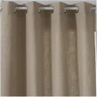 Atmosphera Clem Rideau en lin beige - 140 x 260 cm