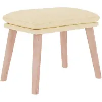 vidaXL Repose-pied Crème 45x29,5x35 cm Tissu