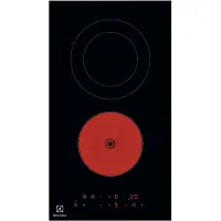 Electrolux Domino vitrocéramique 29cm 2 feux 2900w noir - - LHR3233CK -