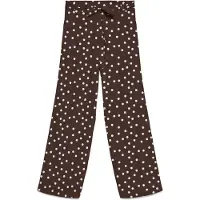 Vero Moda Pantalon 'Elisa' brun foncé / blanc