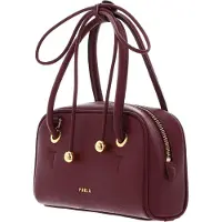 Furla pour femme. WE00915-BX4573 Sac en Cuir Poppy Mini Dome bordeaux (OSFA), Rouge, Casuel, Classique
