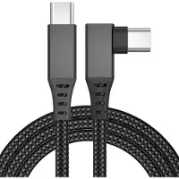 INF C vers C 5m/16FT câble VR coudé pour jeu PC, nylon tressé, USB 3.1 charge rapide, compatible avec Oculus Quest 2
