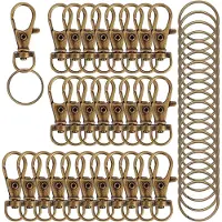 INF Paquet de 120 porte-clés pratiques et polyvalents en métal avec anneau Bronze