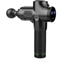 INF Pistolet de massage avec 6 têtes de massage remplaçables Noir