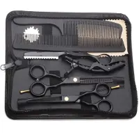 INF Kit de coiffure pour couper les cheveux - Ciseaux, peignes, couteau de barbier