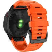 INF Bracelet en silicone Garmin 26 mm Fenix 6X/5X Plus/3HR/Descent MK1 Orange
