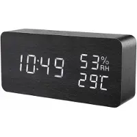 INF Réveil numérique LED Noir