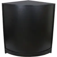 MonsterShop Comptoir de Vente Unité de Coin en MDF Noir CM60 Meuble de Rangement Commerce