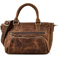 Green Burry GREENBURRY sac à épaule bandoulière sac à main Vintage Crossbody Bag Brown brun