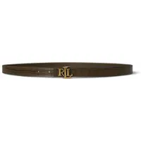 Ralph Lauren pour femme. 412P15764003 Ceinture en cuir avec boucle LRL marron (XL), Casuel