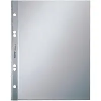 Leitz Porte-brochures extra fort, A5, PP, grainé, 0,13 mm ouvert, résistant aux documents, perforation : (A5, 100x)