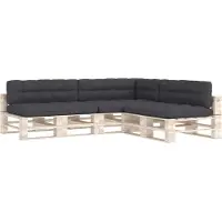 vidaXL Coussins pour canapé en palettes , lot de 7, anthracite