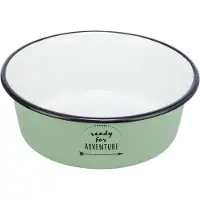 Trixie Bol En Émail / Acier Inoxydable, 1,9 L / Ø 21 Cm, Vert