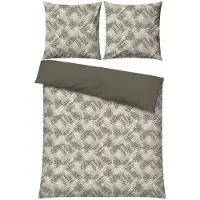 L'essentiel Maison , Frond - Khaki, Khaki, Ranforce King-Size-Bettbezug-Set (FR), 100 % BAUMWOLLE RANFORCE, 240 x 220 cm