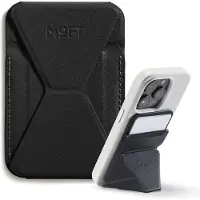 MOFT Podstawka Magnetyczny portfel i stojak na telefon Movas Snap-On MagSafe czarny (Universel), Coque pour téléphone portable, Noir
