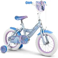 HUFFY Vélo à roulements à billes Disney Frozen pour enfants, 14 pouces – Vélo avec roues stabilisatrices