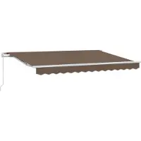 vidaXL , store enrouleur rétractable, couleur taupe, 450 x 350 cm, polyester et aluminium