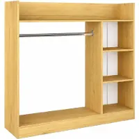 VCM Armoire Palosa H. 115 x L. 118 x P. 35 cm avec tringle et étagères. Armoire ouverte - Palosa M