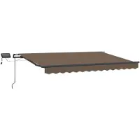 vidaXL Store banne télescopique taupe 300 x 250 cm, toile et aluminium