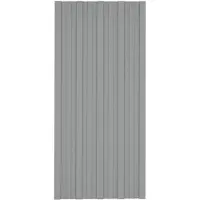 vidaXL , panneau de toit, 12 pièces, gris, 100 x 45 cm, acier galvanisé