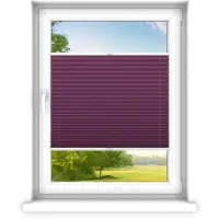 Time4blinds , Store plissé sur mesure, Sans perçage, 70x210 cm, Prune