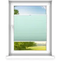 Time4blinds , Store plissé sur mesure, Sans perçage, 70x60 cm, Menthe