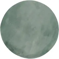 NATURL. Tapis rond à poils courts - Cozy Vert | Ø 120 cm | Rond | Pile courte