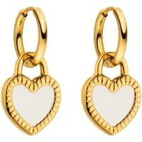 Purelei Boucles d'oreilles ' Heart Charm ' or