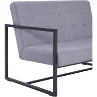 vidaXL Canapé-lit à 2 places avec accoudoirs gris clair acier et tissu