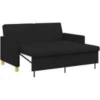 vidaXL Canapé-lit convertible , tissu noir