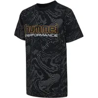 Hummel T-Shirt fonctionnel curry / gris foncé / noir / blanc