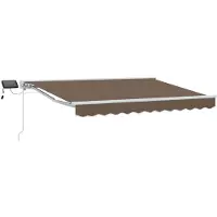 vidaXL Armature de store manuelle avec LED, taupe, 3,5 x 2,5 m