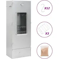 vidaXL Fumoir avec copeaux de bois 44,5x29x110 cm Acier galvanisé