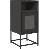 vidaXL Table de nuit noire 36x39x78 cm Acier laminé à froid