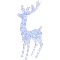 vidaXL LED Renne XXL Acrylique Décoration de Noël 250 LED 180 cm Bleu