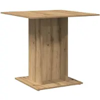 vidaXL Table de salle à manger Artisan-Chêne 80x80x75 cm Bois composite