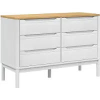 vidaXL Commode FLORO Blanc Pin massif